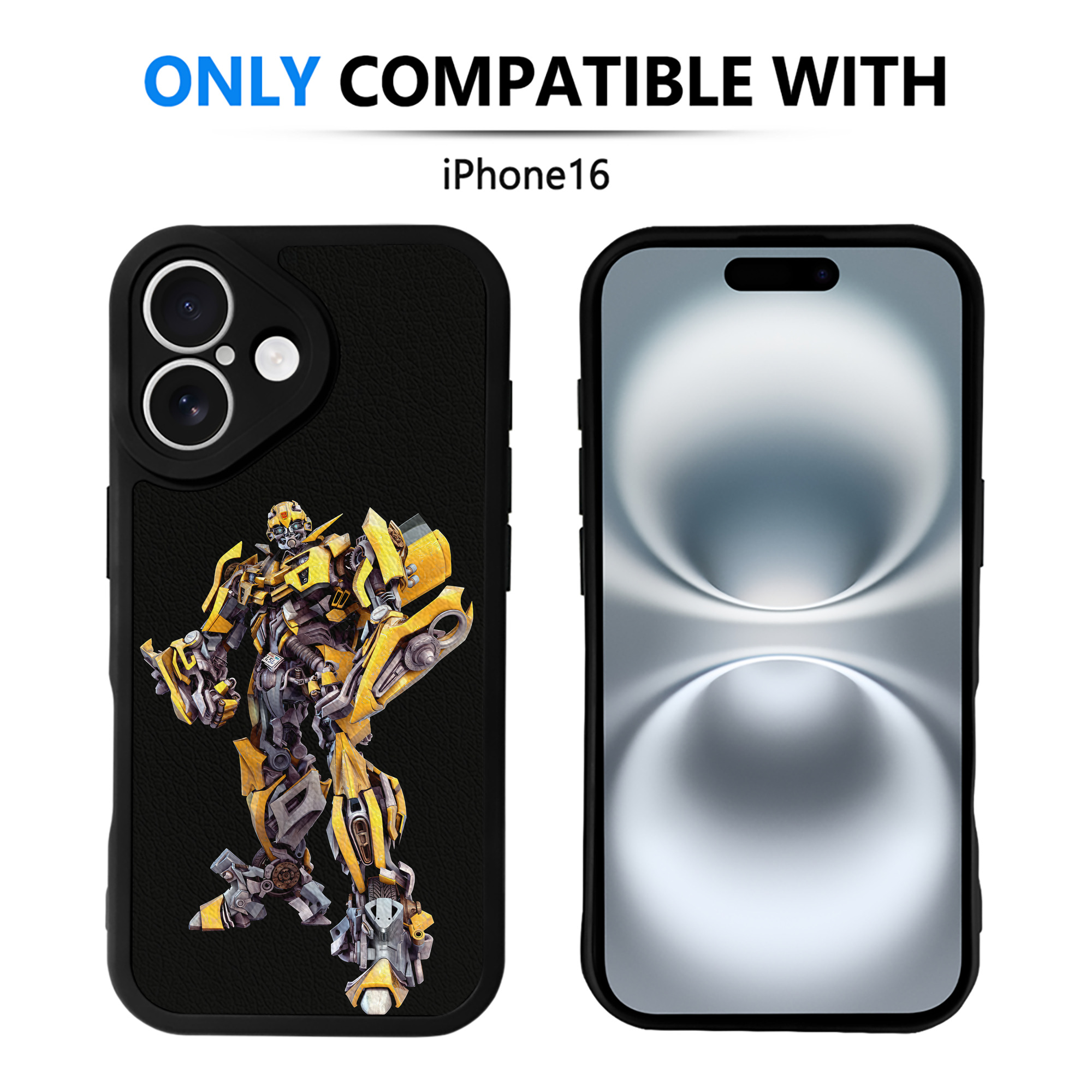 （画像用） Transformers トランスフォーマー 【iPhone 16シリーズ対応】シリコンスマホケース（レザー調） 材質：シリコン